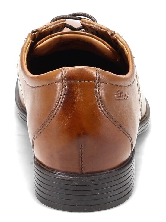 Men’s Clarks Brown Leather Oxford Dress Shoes Wide Comfort Office BusinessCasual main image 4
